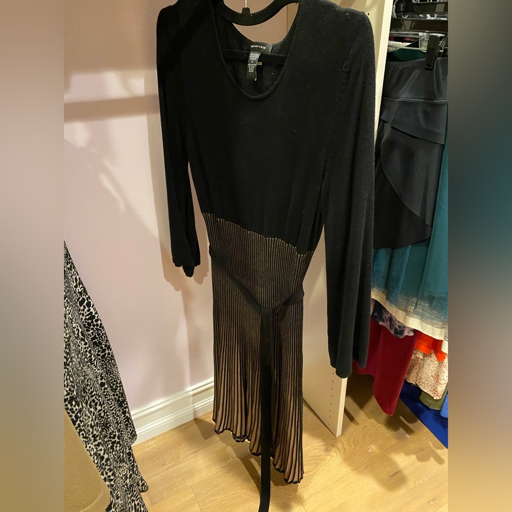 Adorable black knit dress